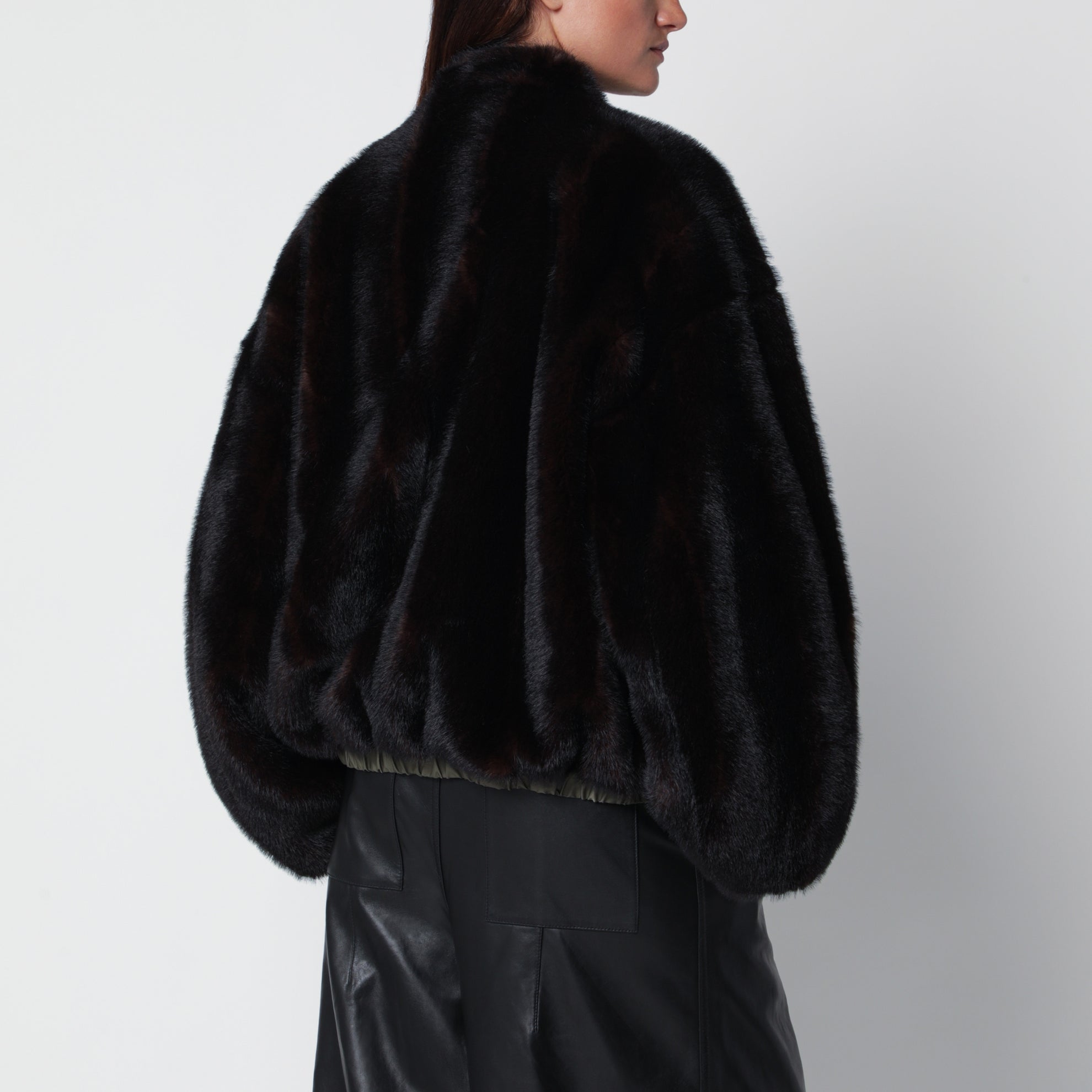 Veste réversible marron/vert olive