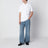 Polo blanc en coton avec logo brodé