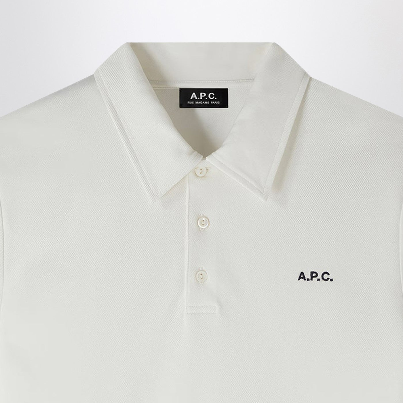 Polo à manches courtes blanc avec broderie logo