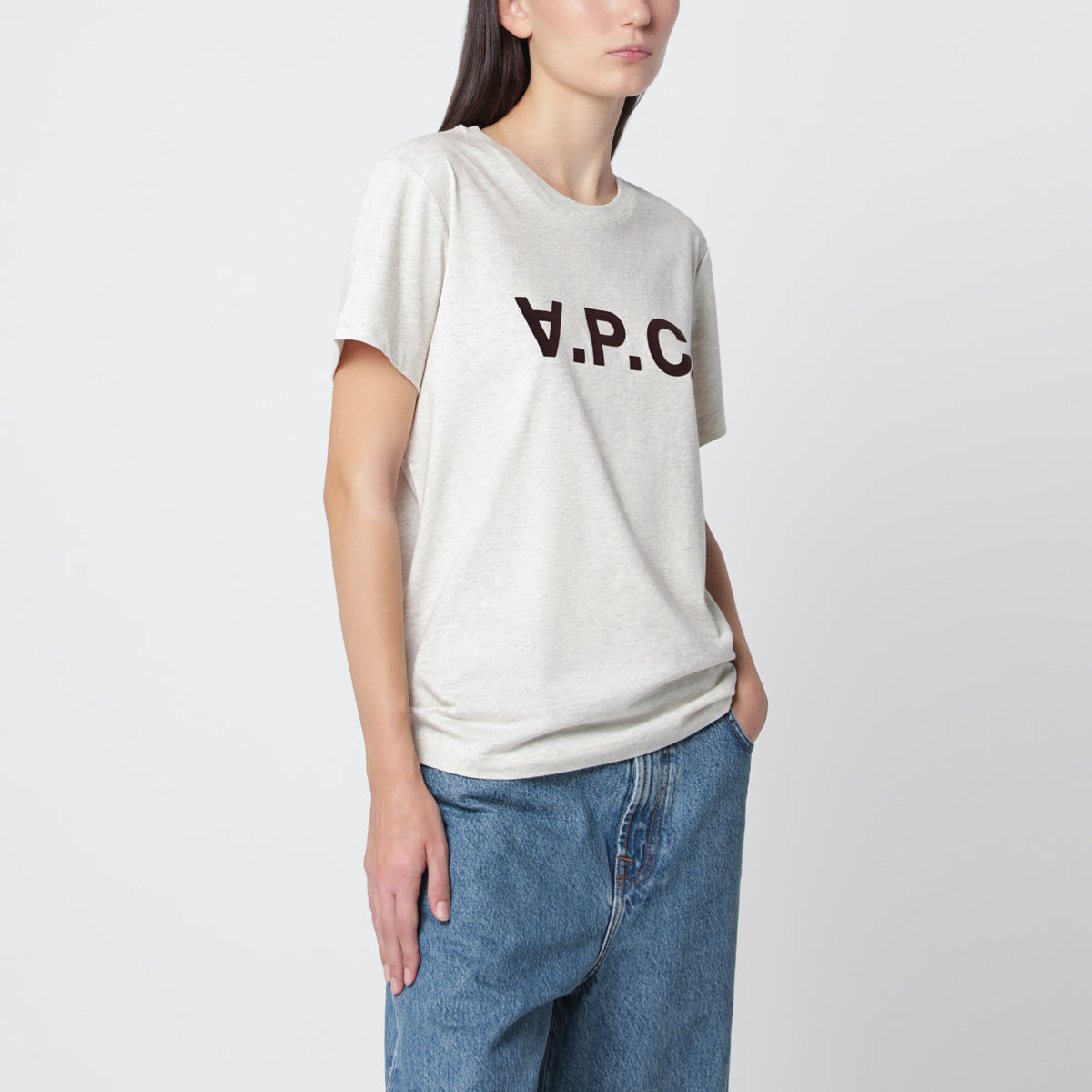 T-shirt écru in cotone