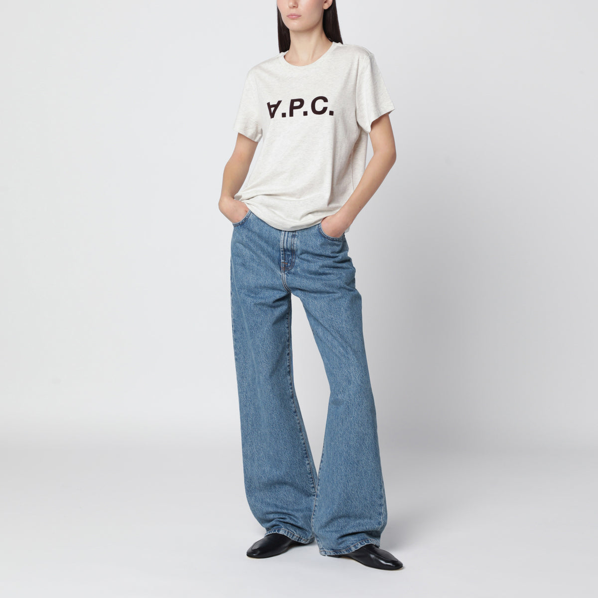 T-shirt écru in cotone