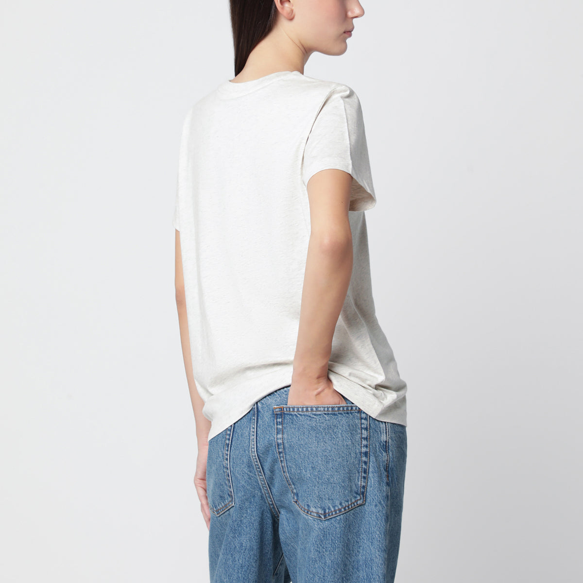 T-shirt écru in cotone