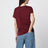 Burgundy cotton T-shirt