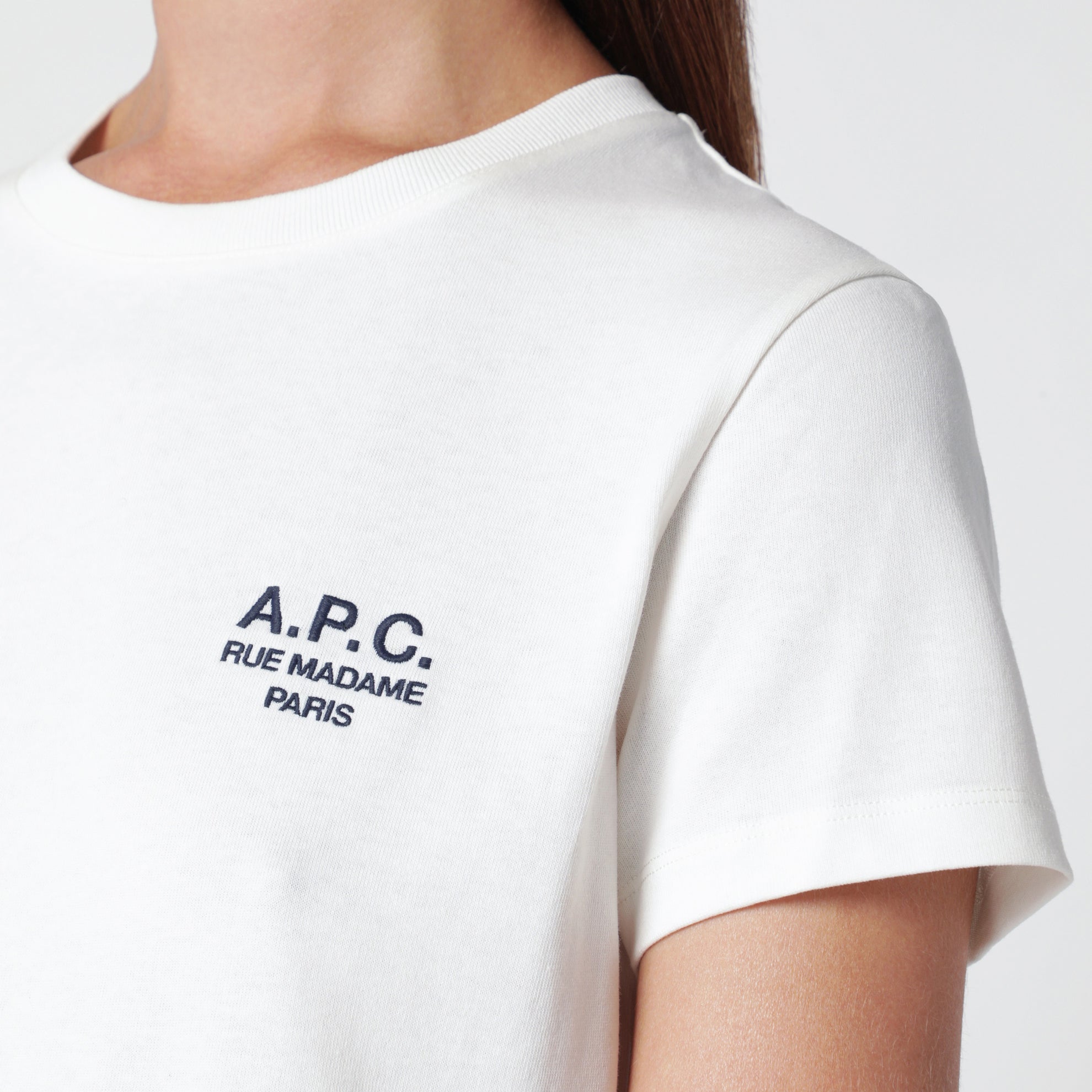Weißes Baumwoll-T-Shirt