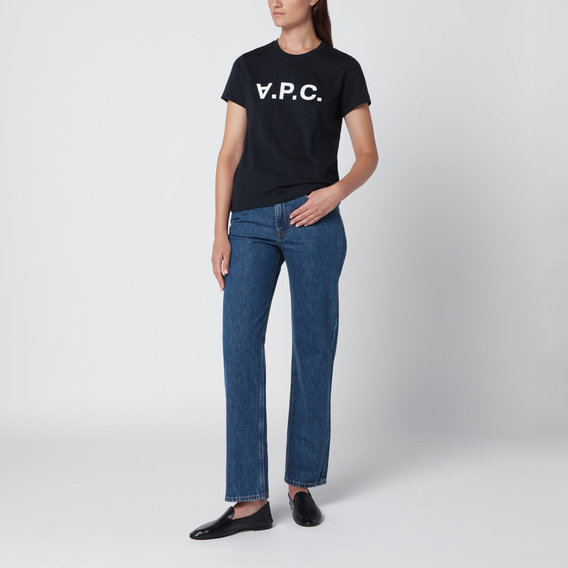 T-shirt blu navy in cotone