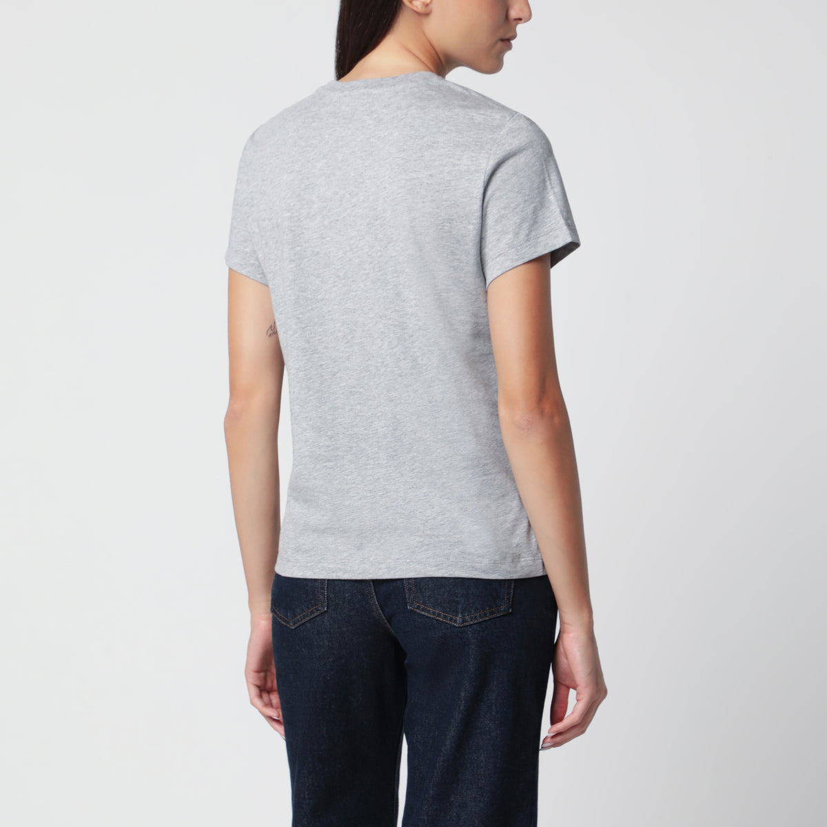 T-shirt grigio mélange in cotone