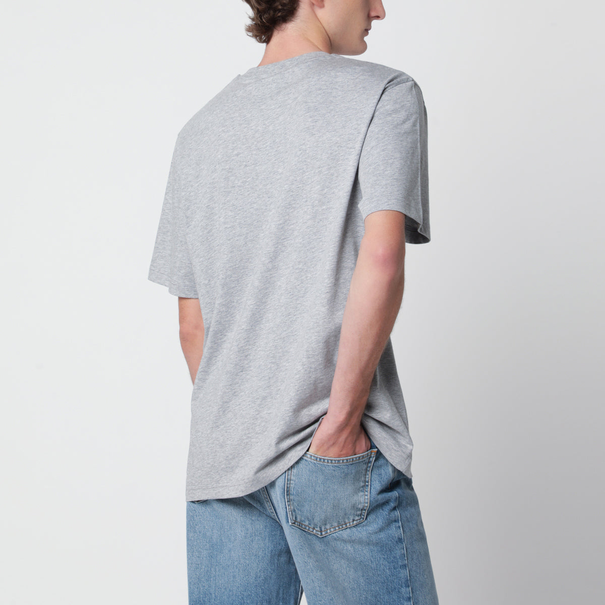 T-shirt Transmission grigia in cotone