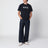 T-shirt standard en coton bleu marine Grand