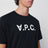 T-shirt standard en coton bleu marine Grand