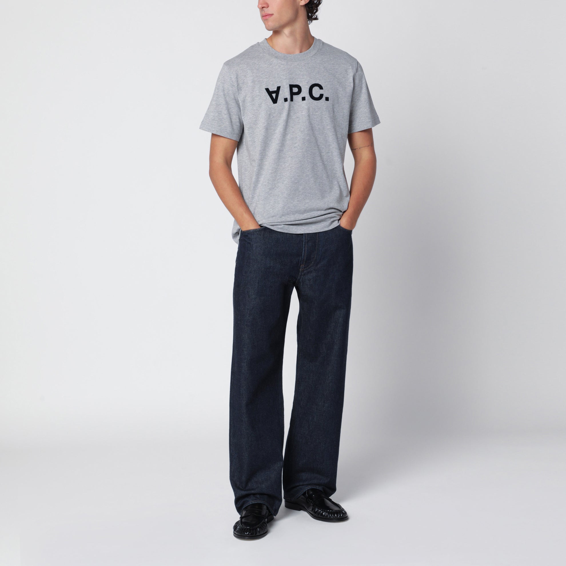 Standard Grand melange graues Baumwoll-T-Shirt