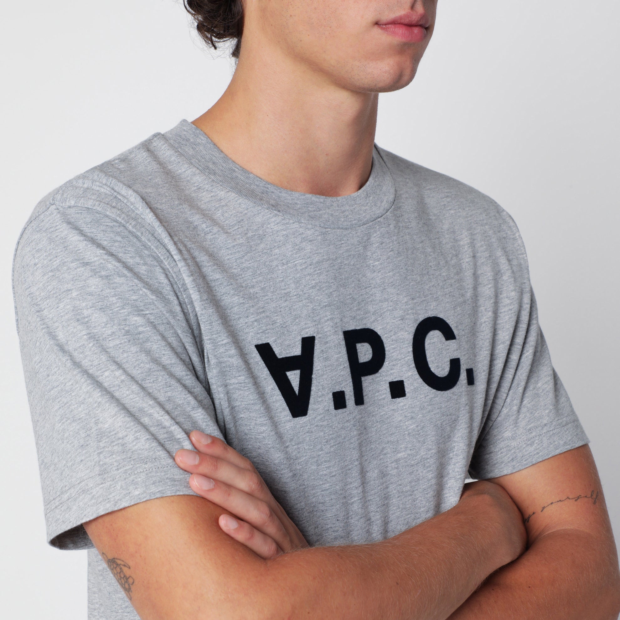 Standard Grand melange graues Baumwoll-T-Shirt