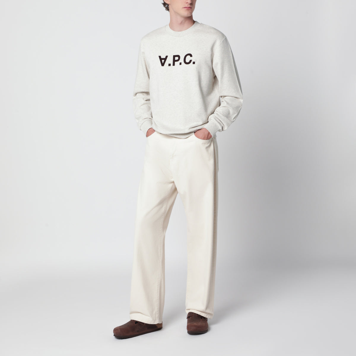 Felpa Standard Grand VPC écru in cotone