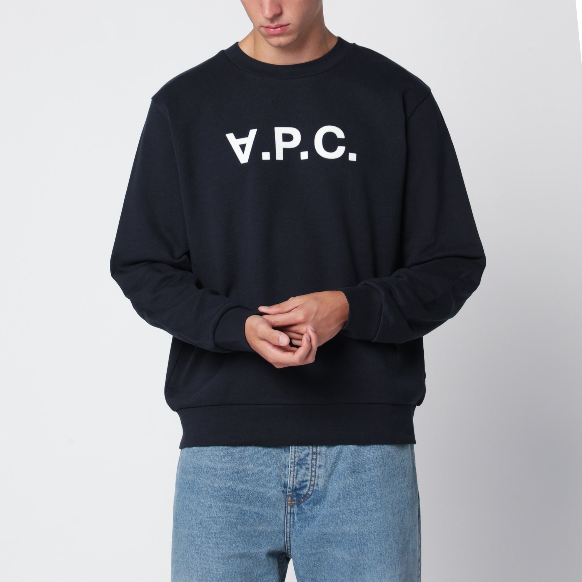 Sweat-shirt en coton bleu foncé Standard Grand VPC