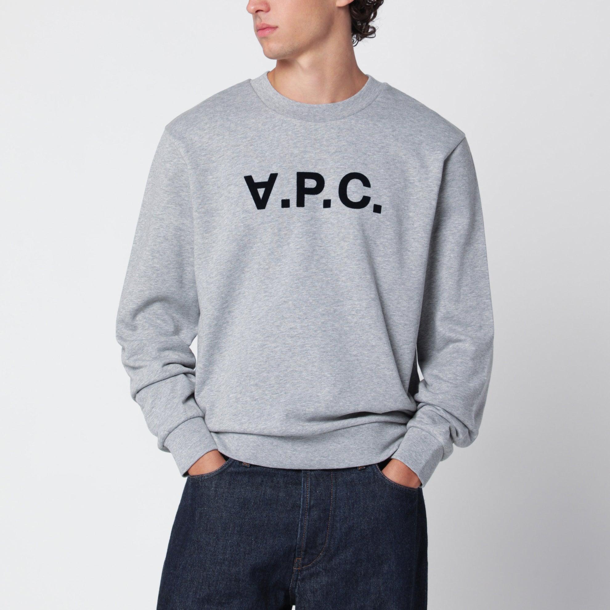 Sweat-shirt en coton gris Standard Grand VPC