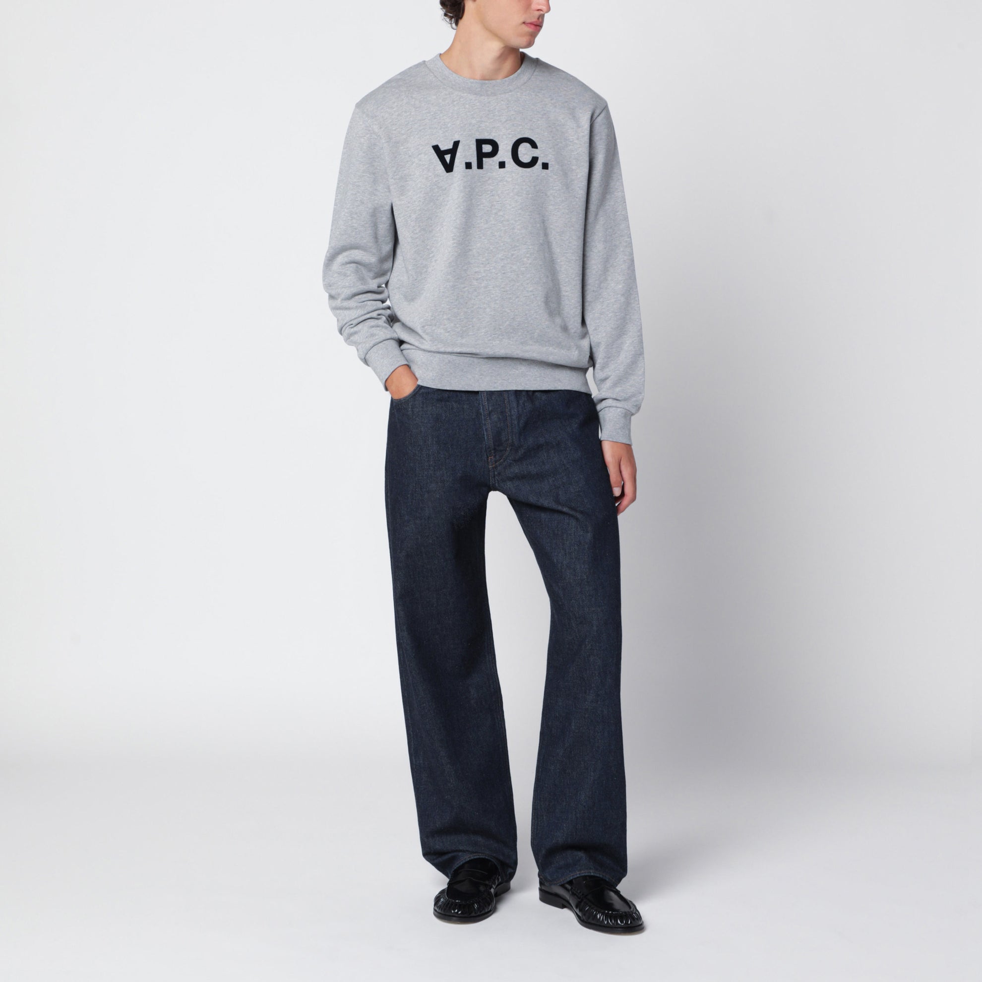 Sweat-shirt en coton gris Standard Grand VPC