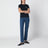 T-shirt blu scuro in cotone con ricamo