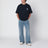 T-shirt Bruno blu navy in cotone