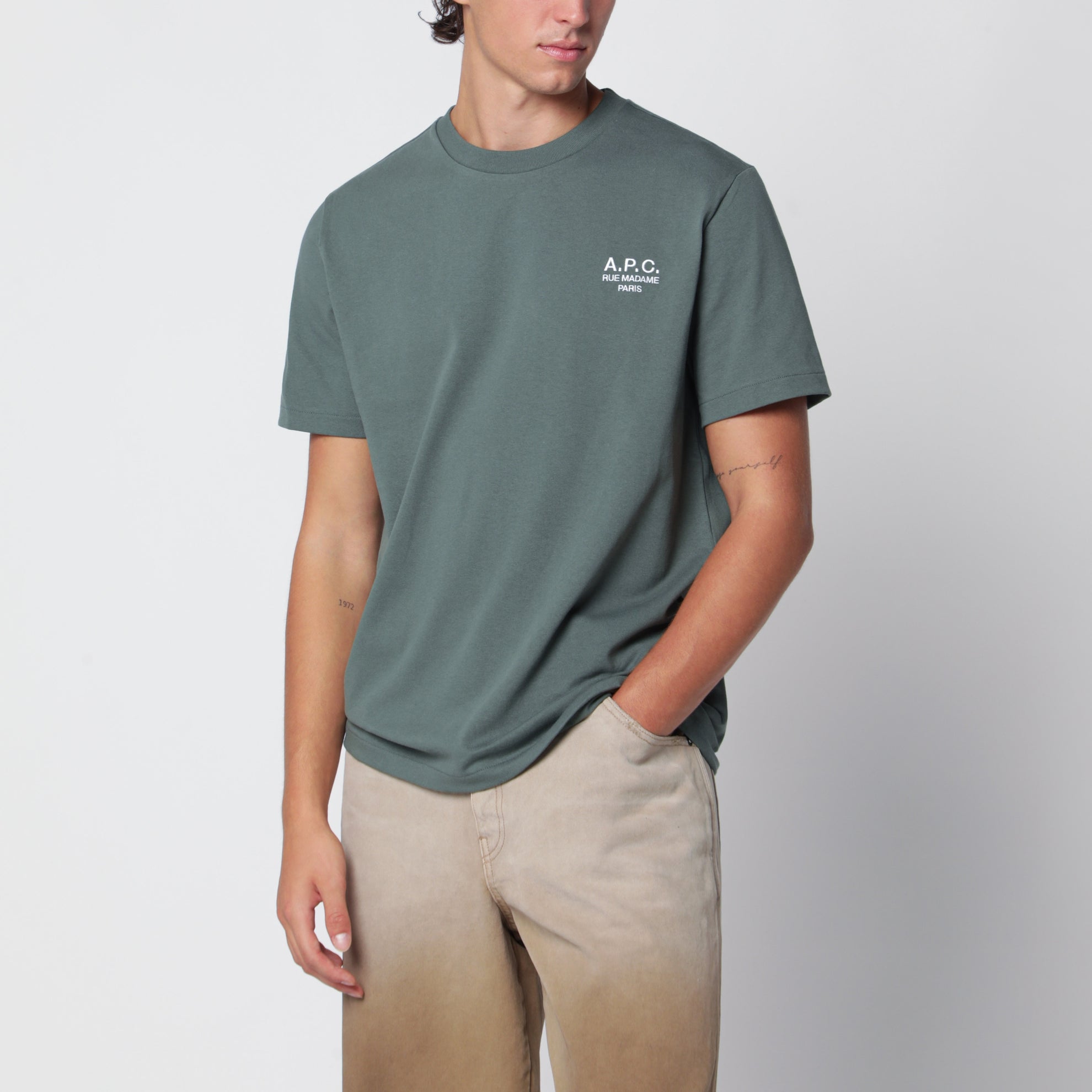 T-shirt Rue Madame en coton vert