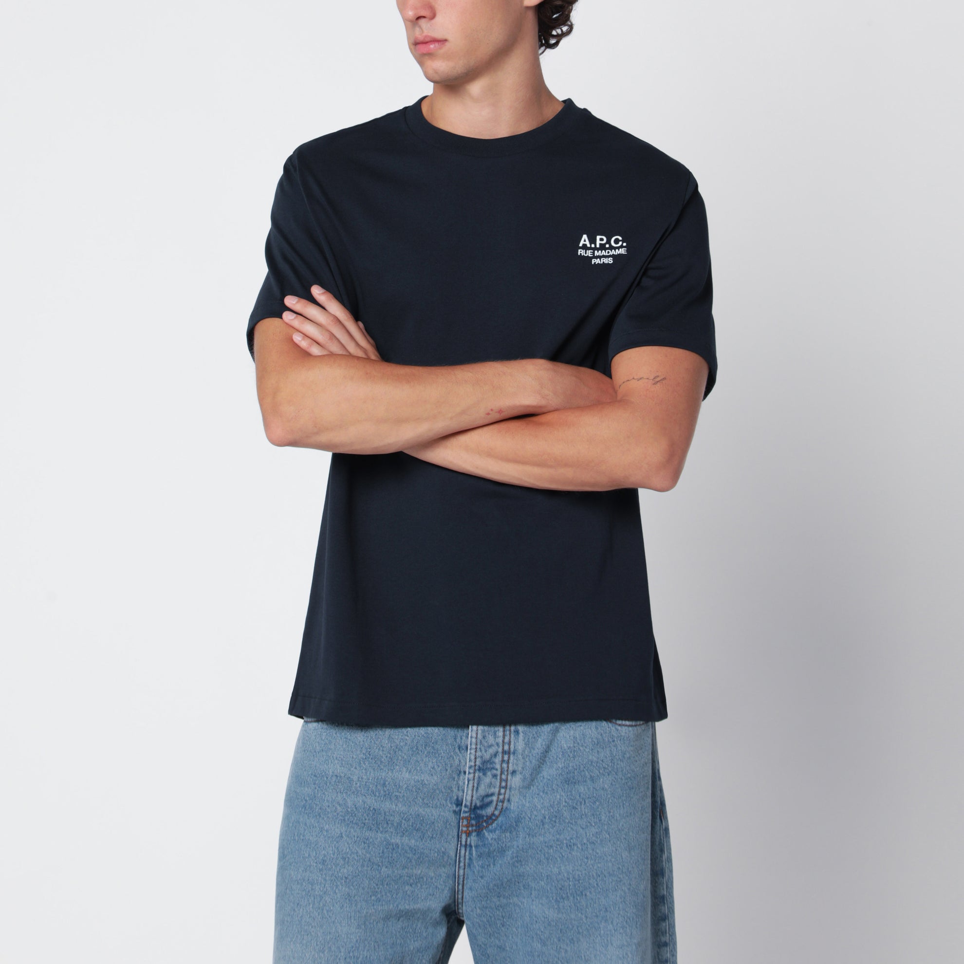 T-shirt Rue Madame en coton bleu marine