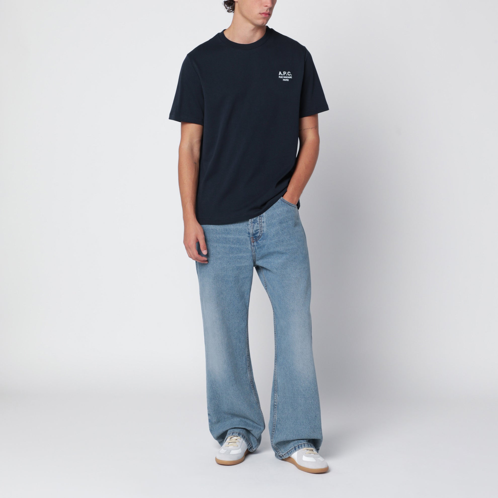 T-shirt Rue Madame en coton bleu marine
