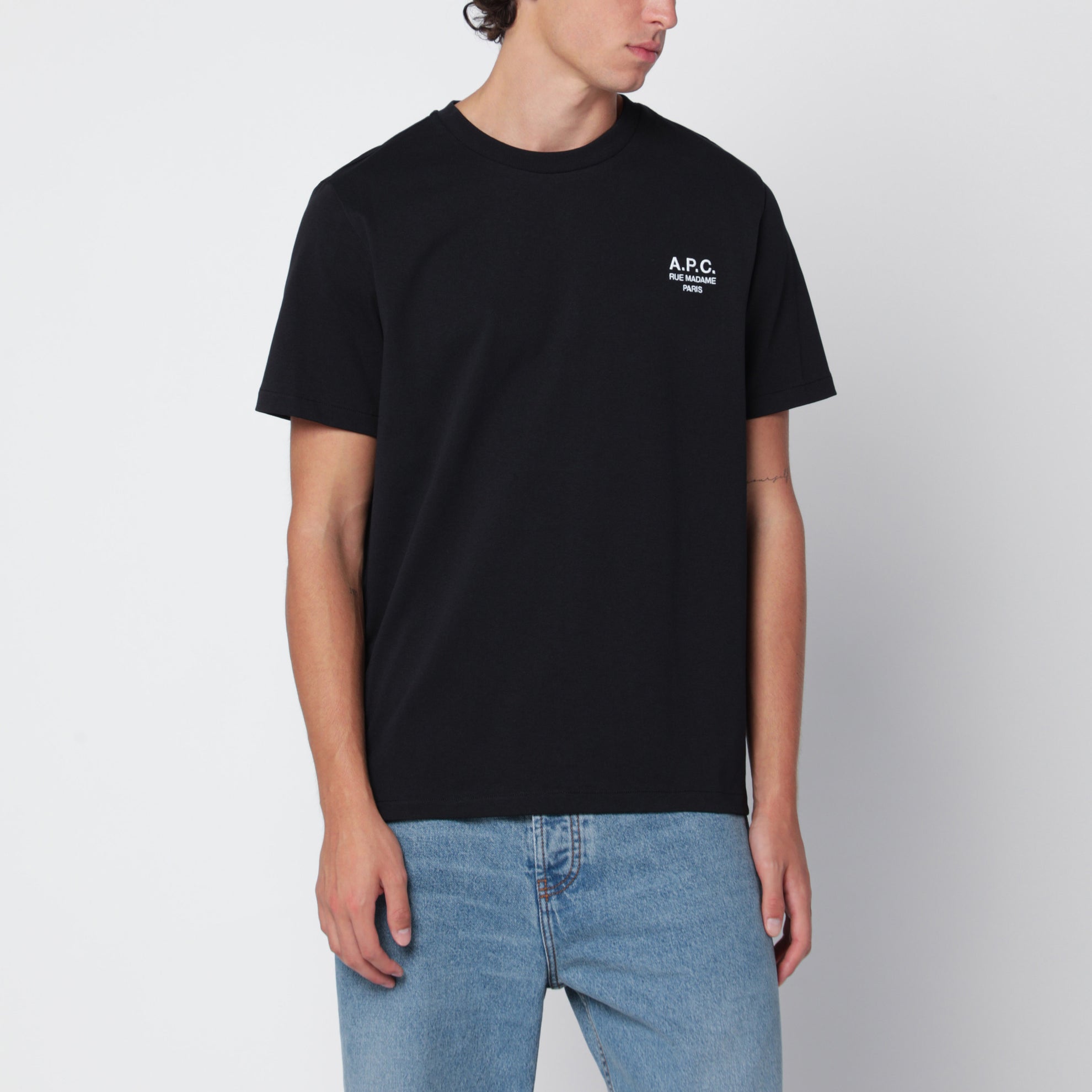 T-shirt Rue Madame en coton noir