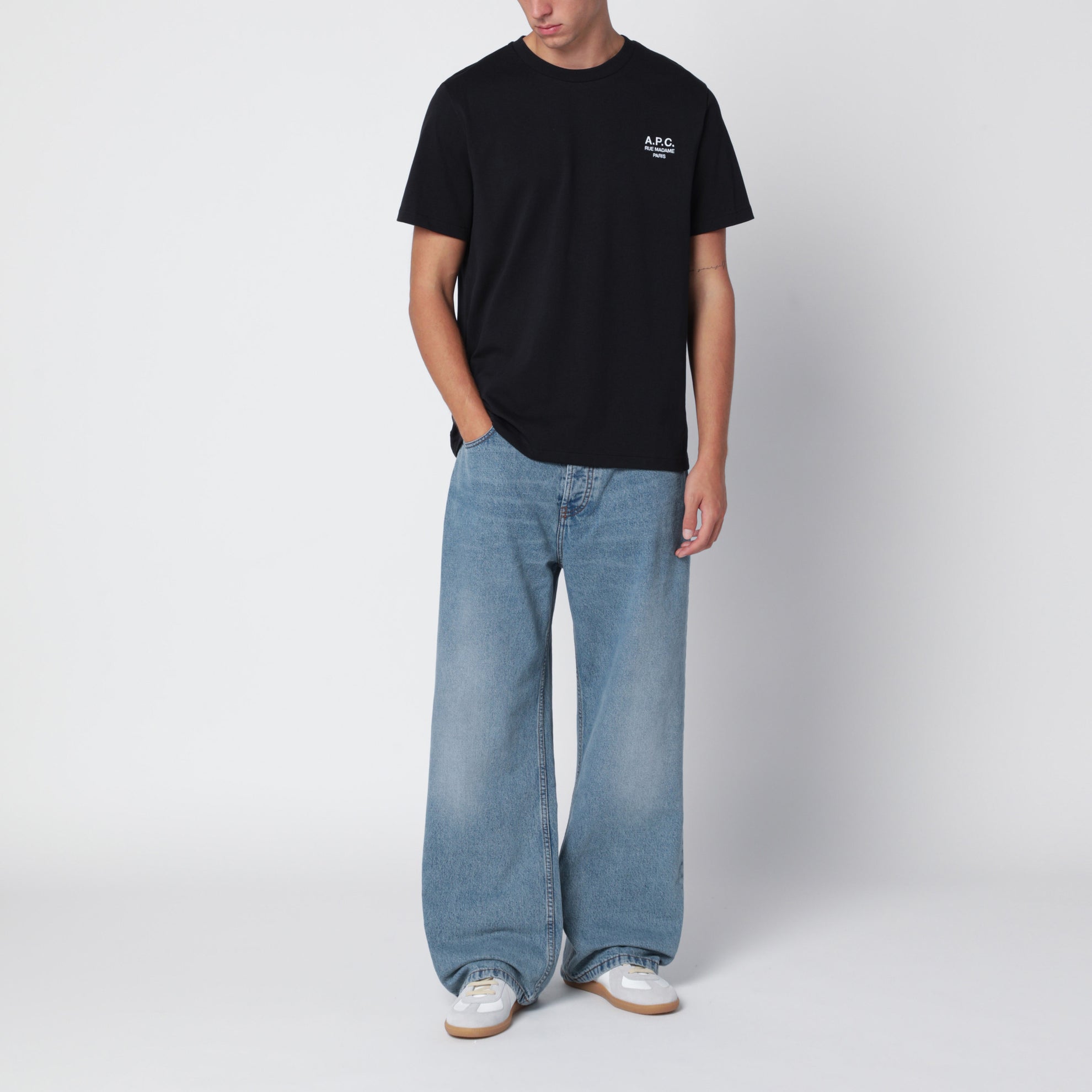 T-shirt Rue Madame en coton noir