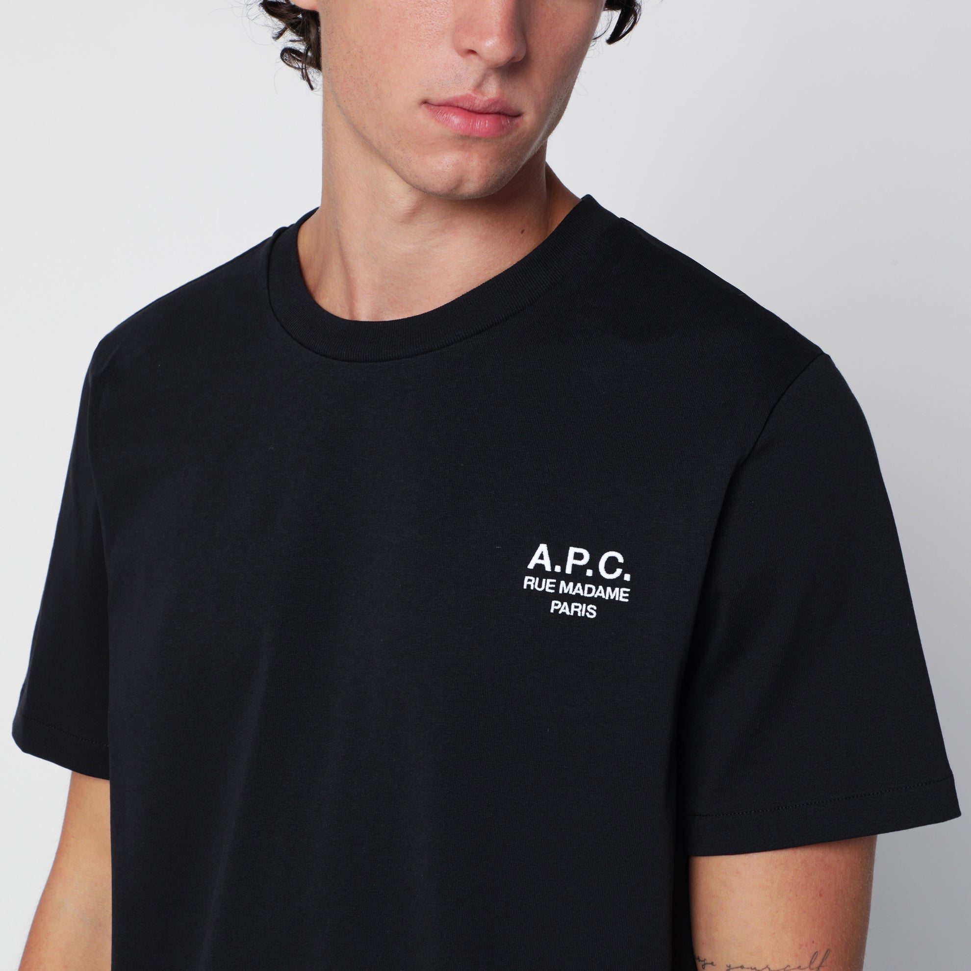 T-shirt Rue Madame en coton noir