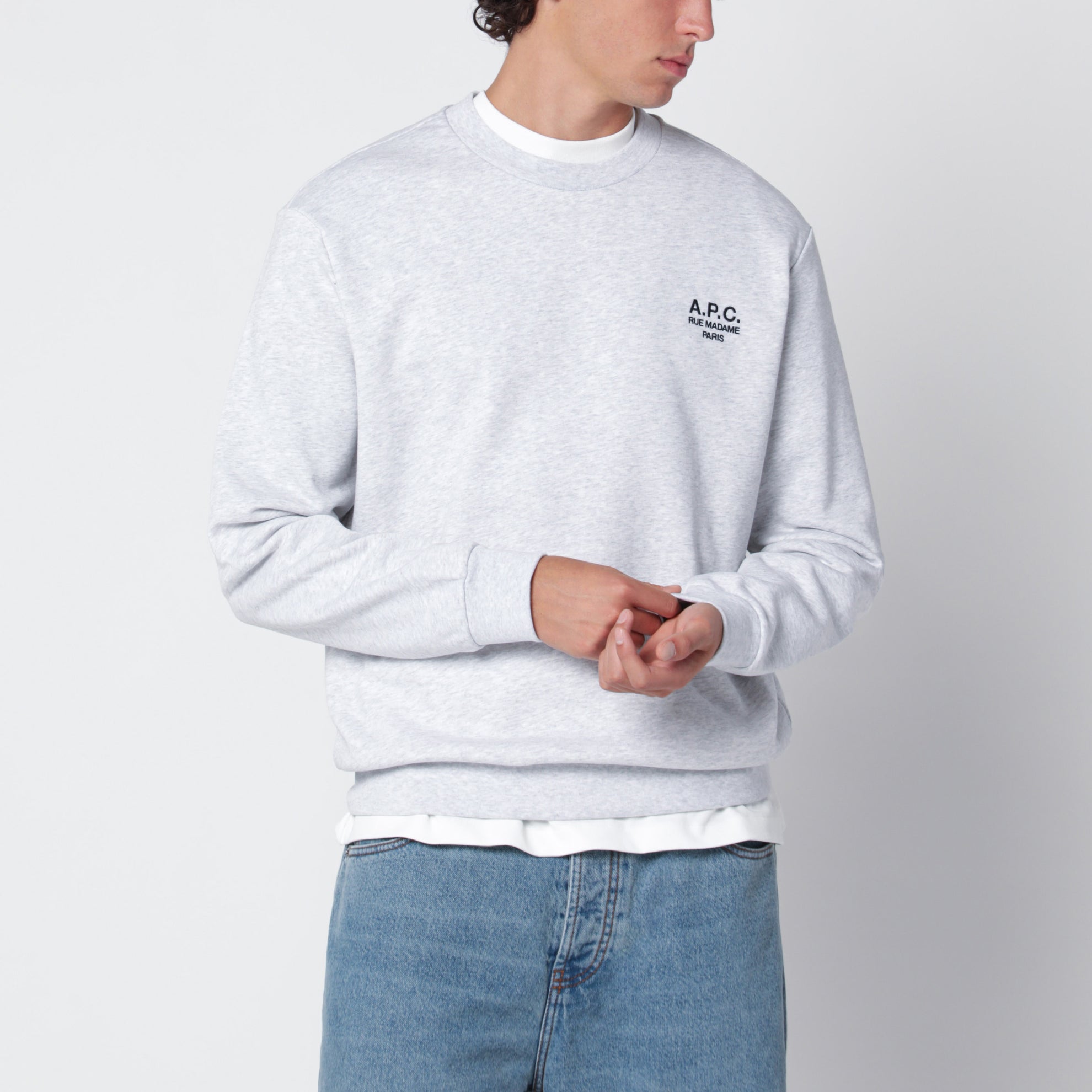 Rue Madame Sweatshirt aus grauer Baumwolle