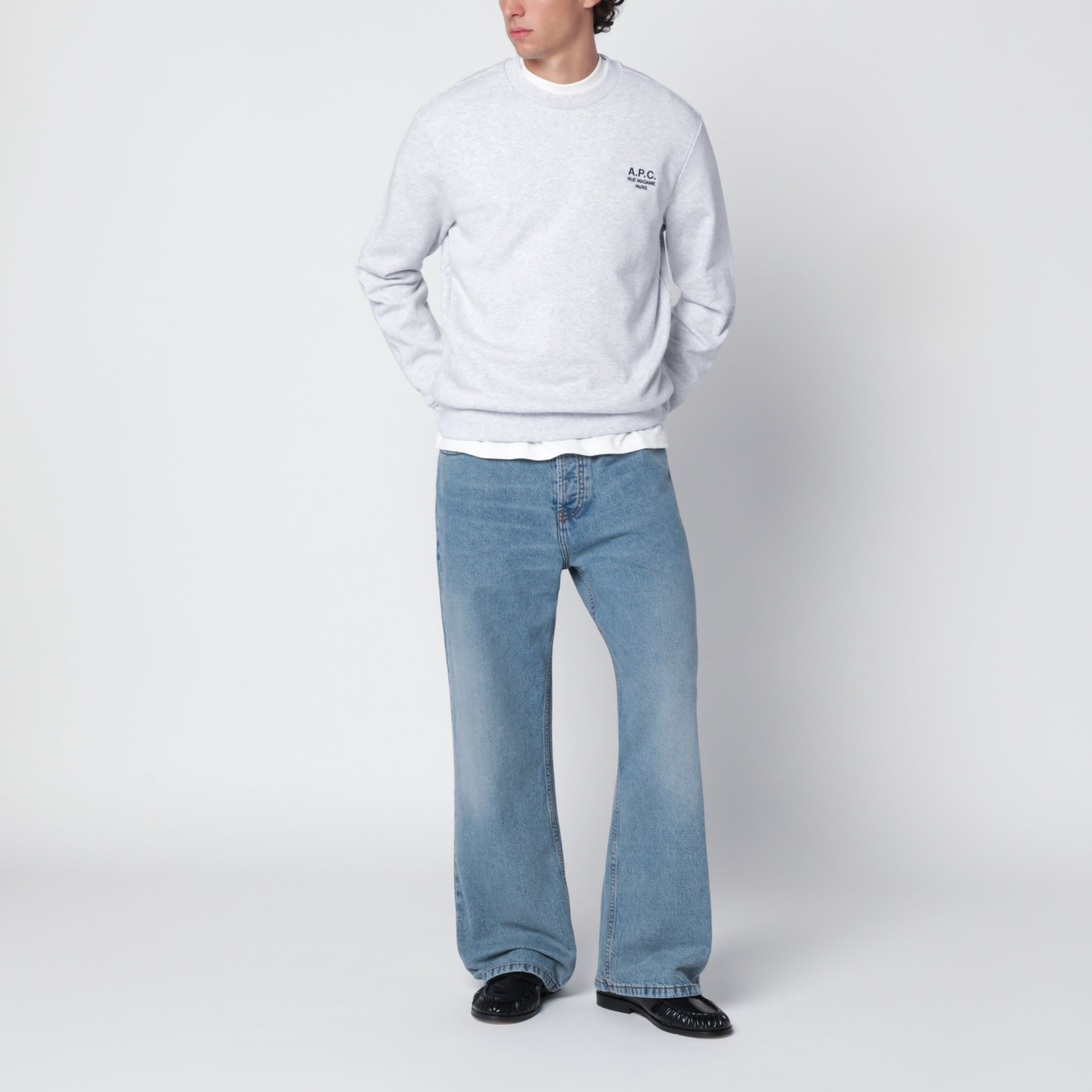 Rue Madame Sweatshirt aus grauer Baumwolle