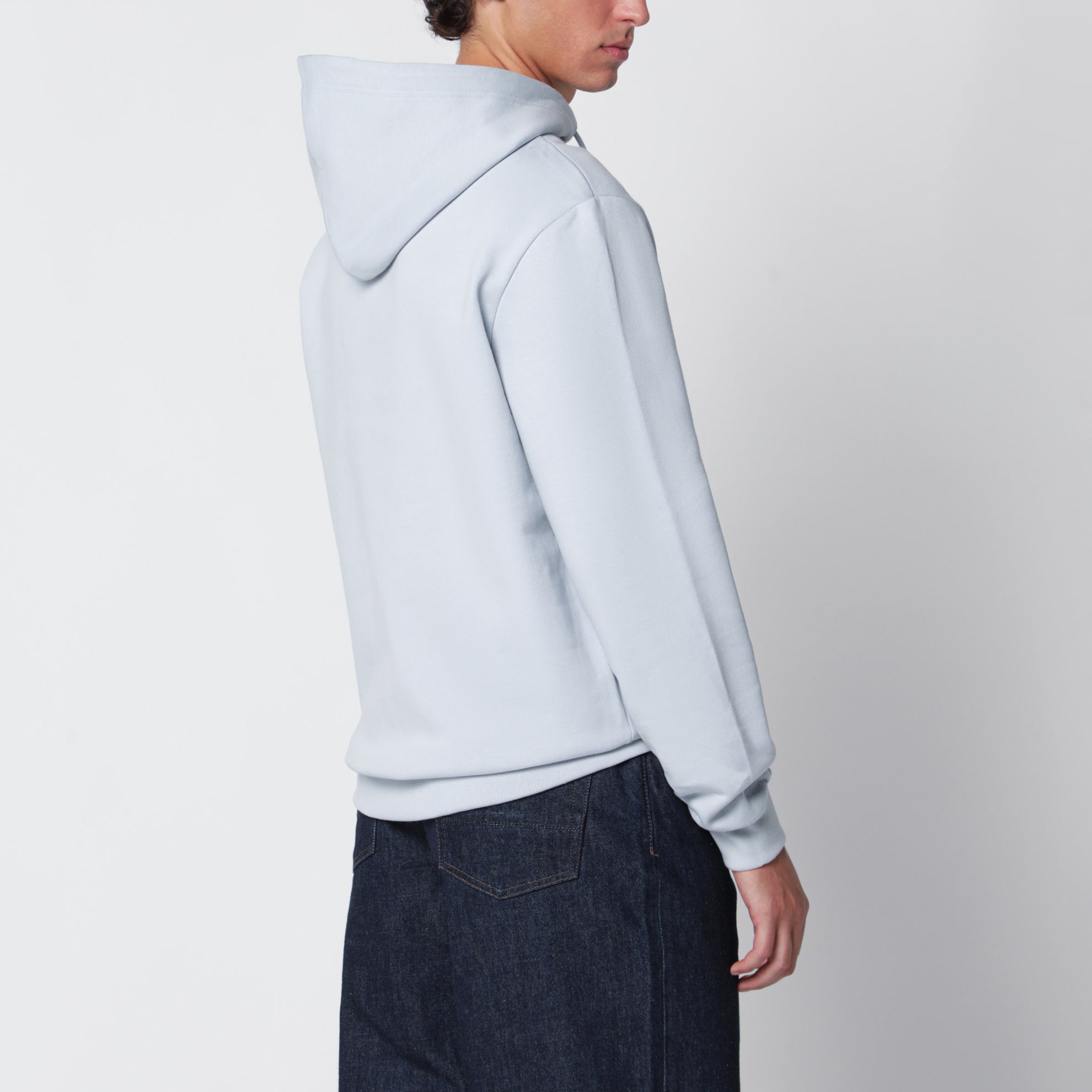 Blauer Baumwollhoodie