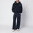 Sweat à capuche en coton bleu marine