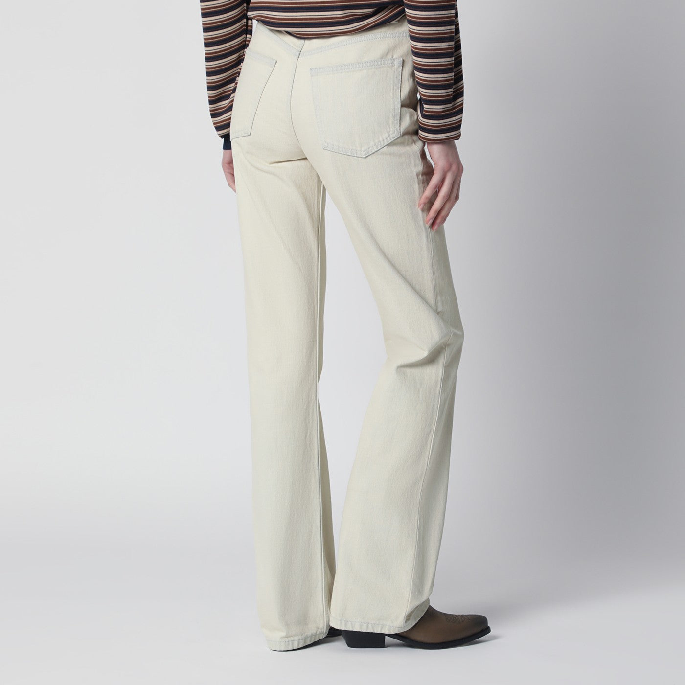 Jean blanc effet délavé