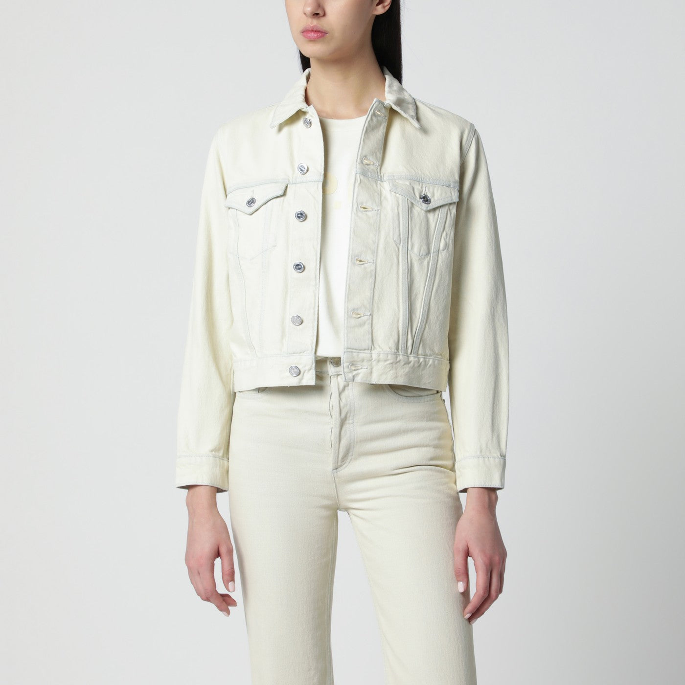 White denim jacket