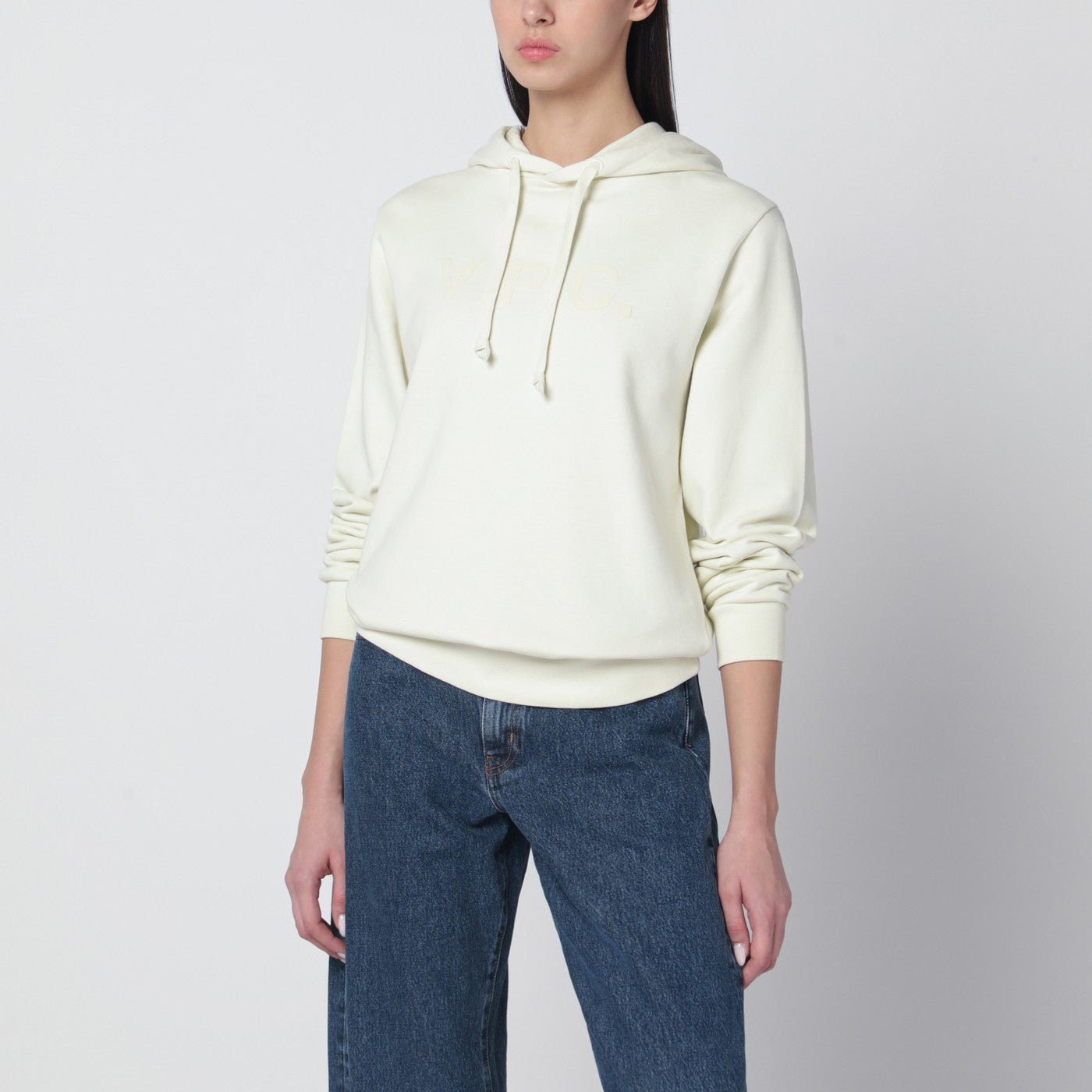Sweat écru avec imprimé logo