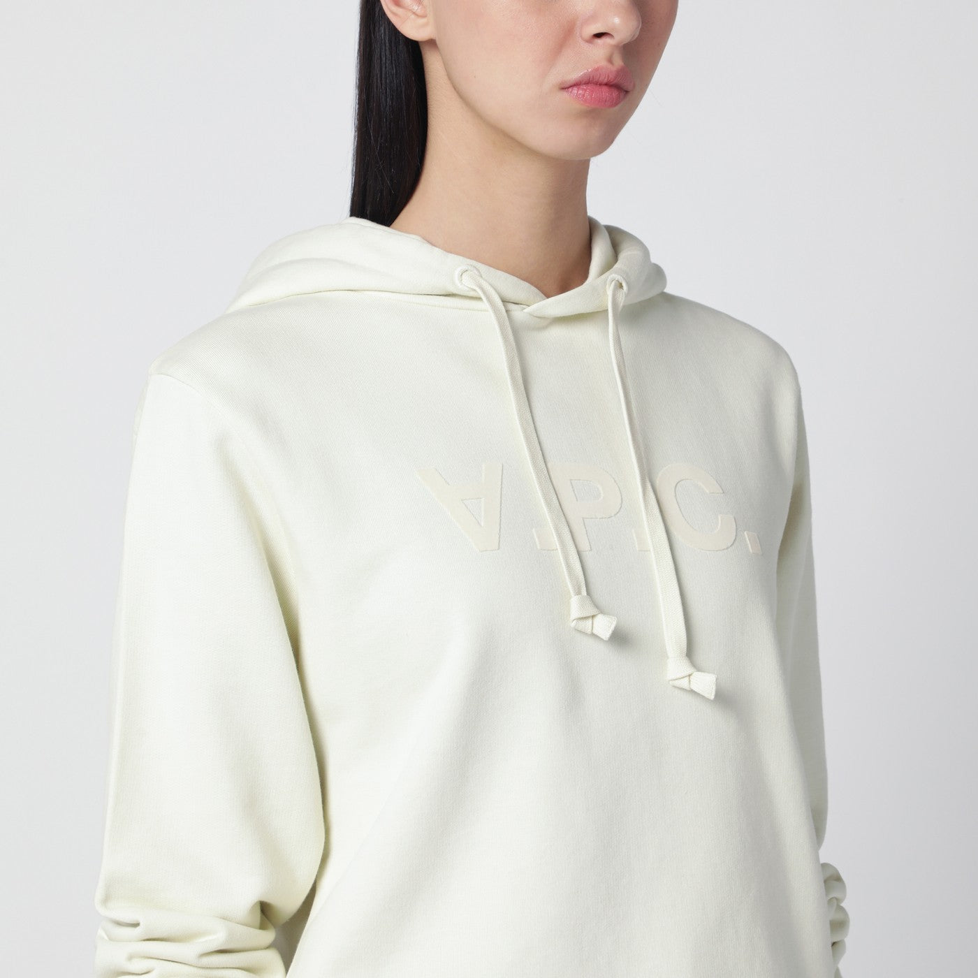 Sweat écru avec imprimé logo