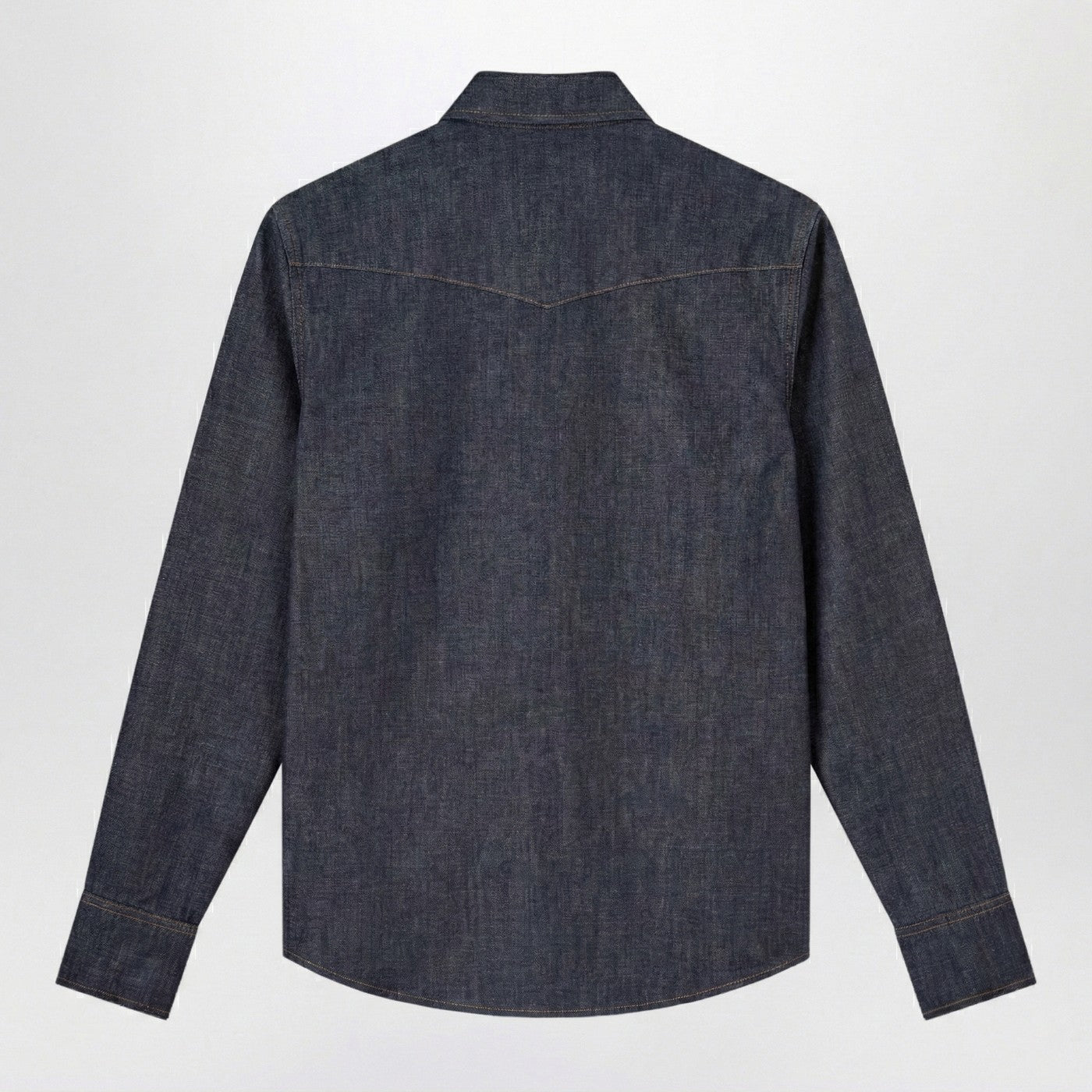 Camicia Western in denim blu indigo