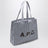 Borsa tote Lou Large azzurra a righe in cotone
