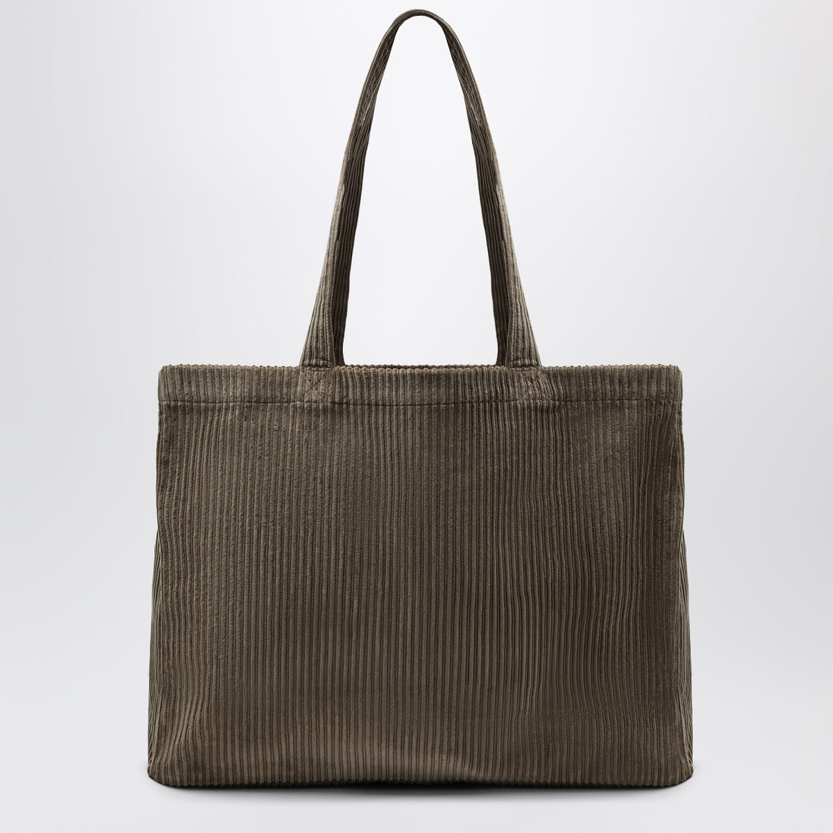 Taupefarbene Lou Large Tote Bag aus Cord