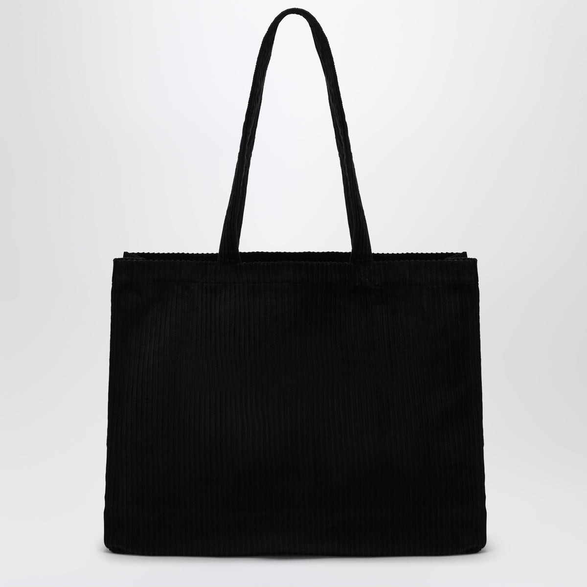 Black Lou Large tote bag in corduroy