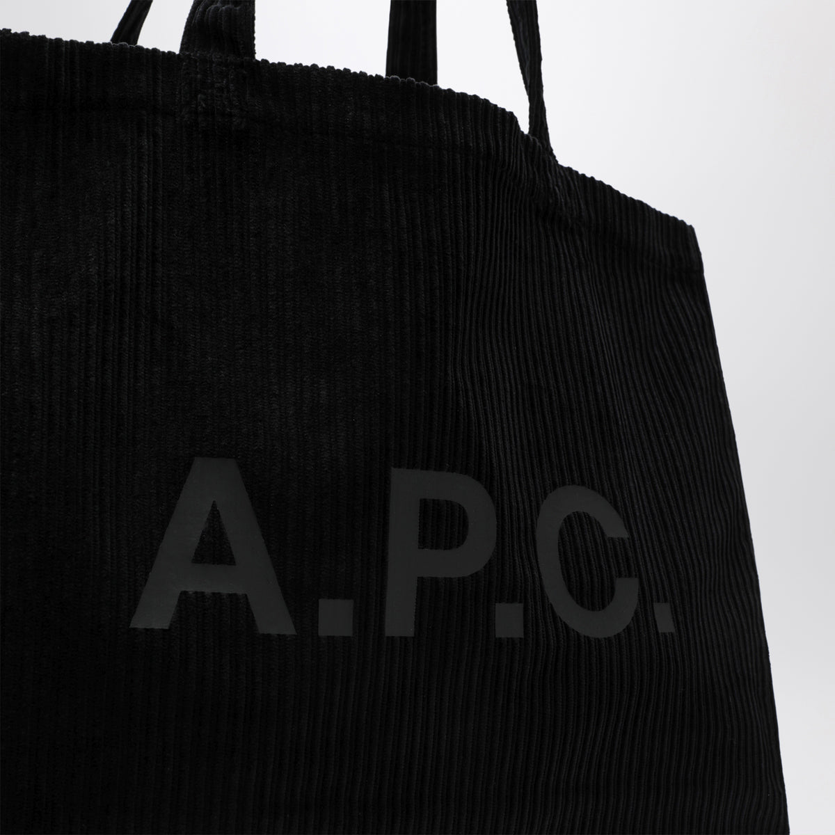 Black Lou Large tote bag in corduroy