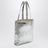 Borsa tote Lou in argento metallizzato