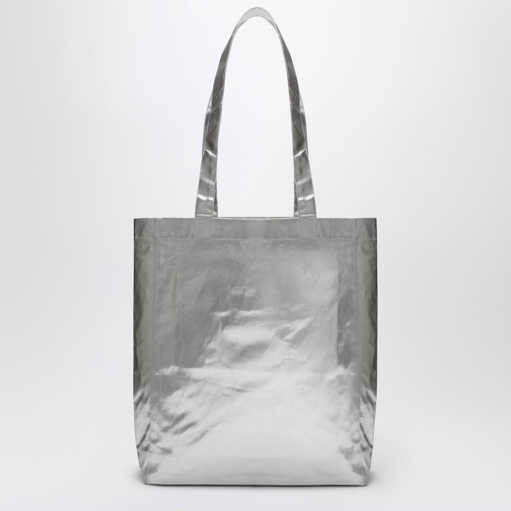 Borsa tote Lou in argento metallizzato