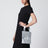 Borsa tote piccola Lou in argento metallizzato
