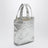 Borsa tote piccola Lou in argento metallizzato