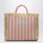 Colette striped straw-effect fabric bag