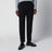 Black wool tailored slim-fit trousers
