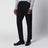 Black wool tailored slim-fit trousers