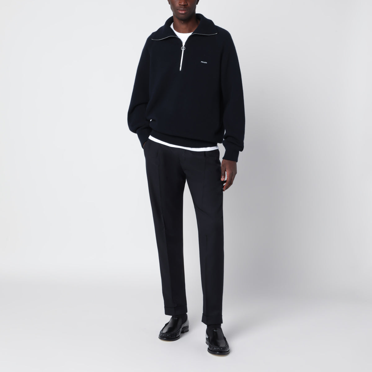 Pantalon Rebel bleu marine en laine