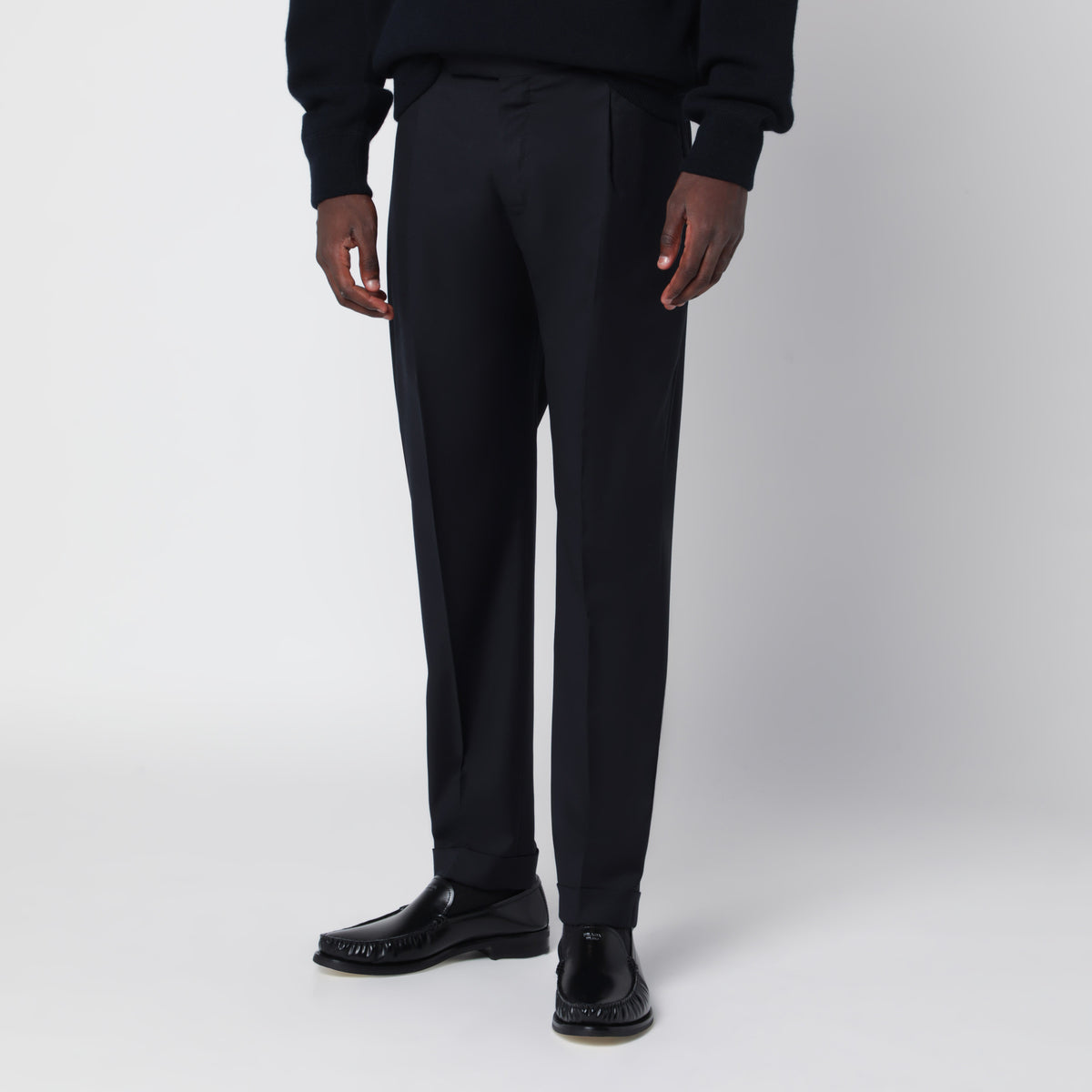 Pantalon Rebel bleu marine en laine