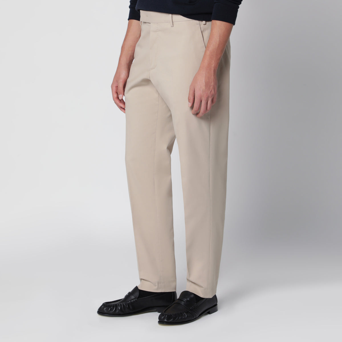 Beige Rebel Hose aus Baumwollmischung